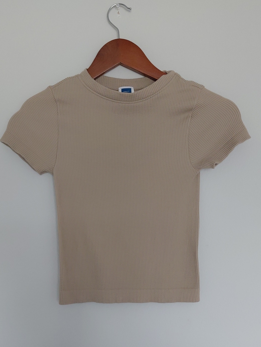 Old Navy Tan Rib Crop Top